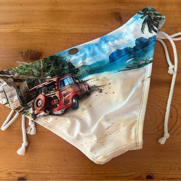 Hobie Swim Bikini Top and String Bottom surf boho women S - Picture 5 of 7